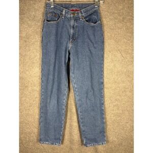 LL Bean Double L Relaxed Fit Fleece Lined Jeans Womens 6R Blue Denim OWH23